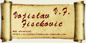 Vojislav Fišeković vizit kartica